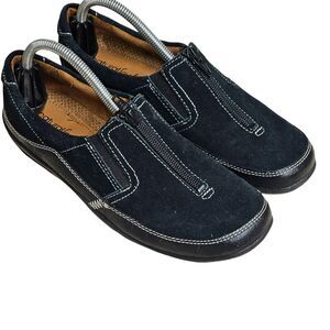 Natural Soul Naturalizer 7 Womens Black Suede Zip Up Casual Shoe Stretch Comfort